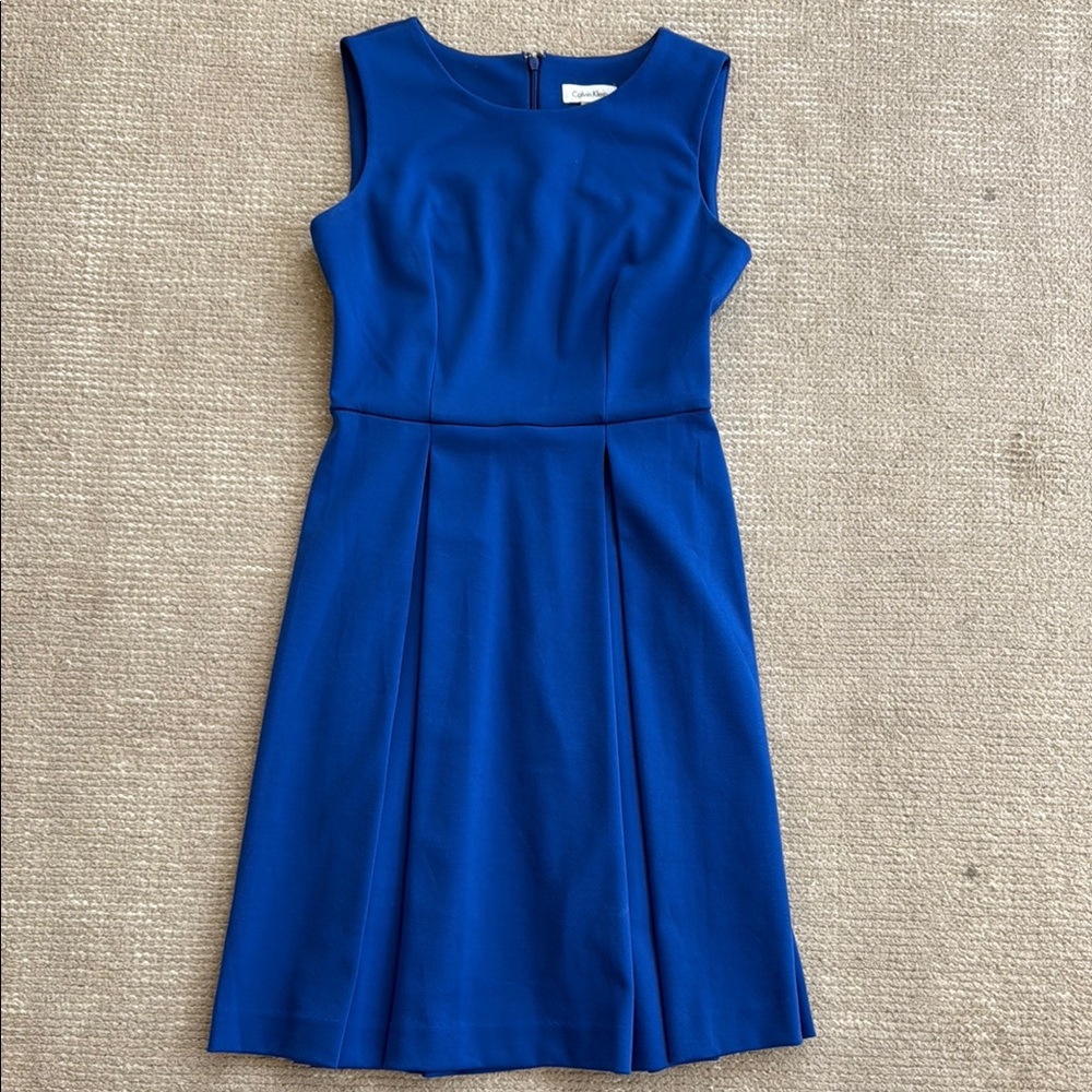 Calvin Klein Blue fit and flare Midi Dress for Cocktail